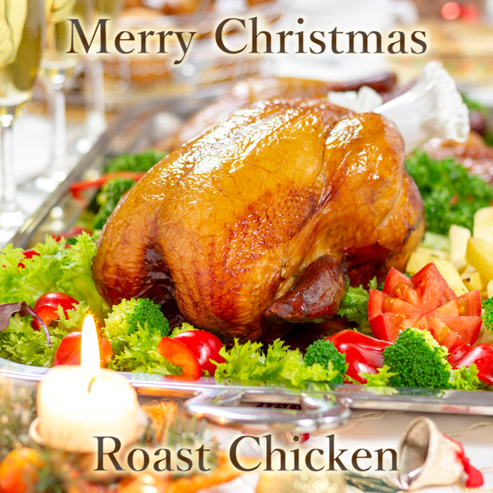＜要予約　12月1日締切＞　Xmasローストチキン　早割など期間あり ＜12月19日から21日お届け＞（ソーセージ生地は入ってません）　(箱代 送料込)　　【冷凍便】